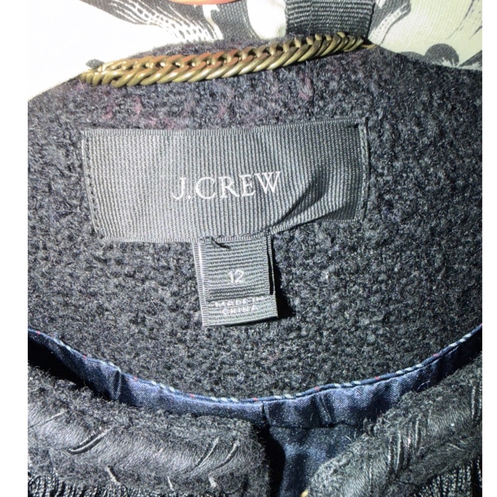 J. Crew Black Tweed wool blend Women's Blazer - Picture 2 of 10
